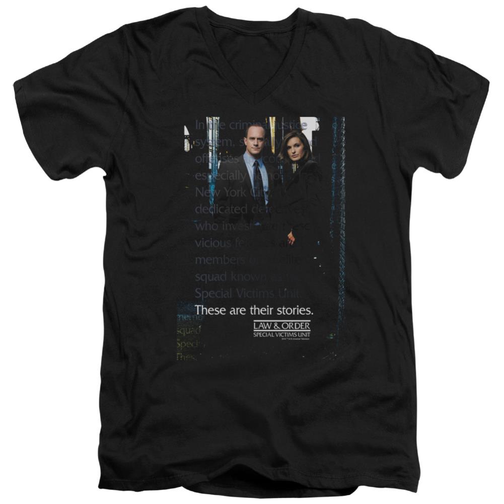 Law And Order SVU SVU Men's 30/1 Cotton Slim V-Neck T-Shirt