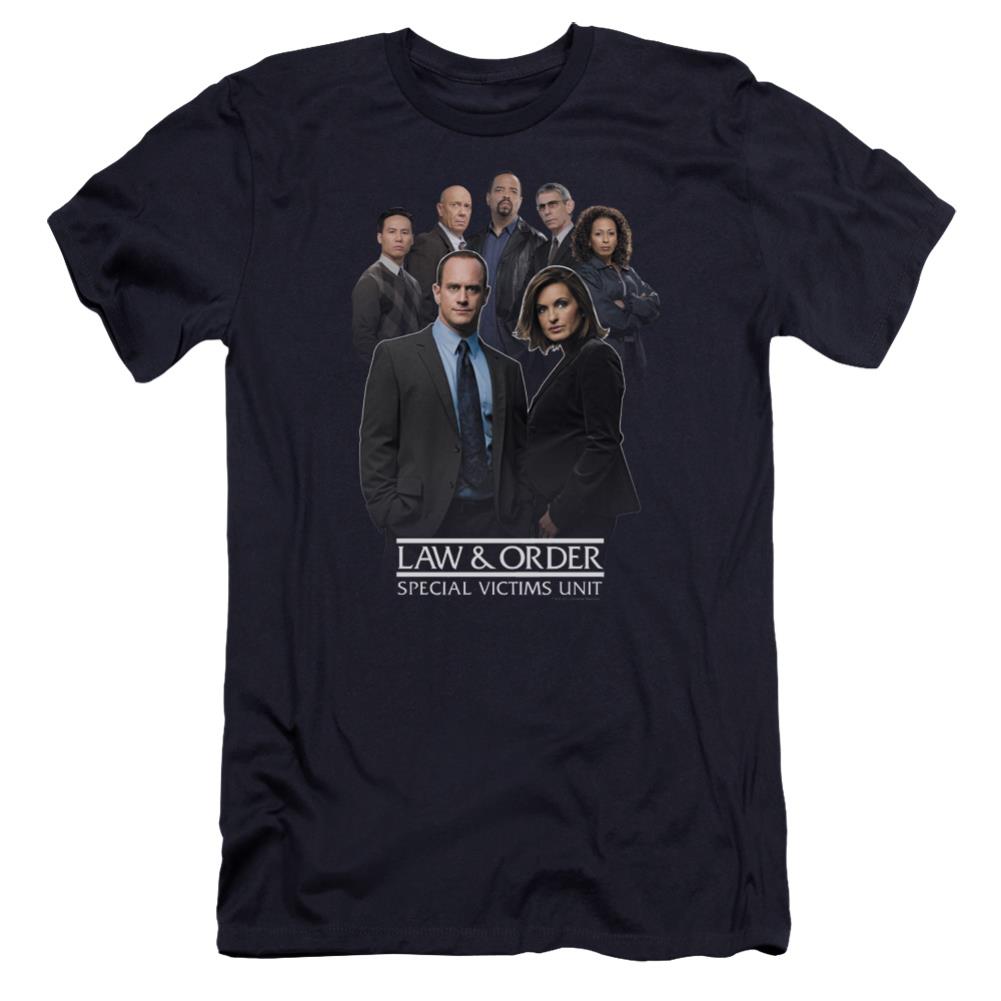 Law And Order SVU Team Men's Ultra-Soft 30/1 Cotton Slim Short-Sleeve T-Shirt