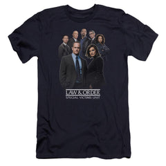 Law And Order SVU Team Men's Ultra-Soft 30/1 Cotton Slim Short-Sleeve T-Shirt