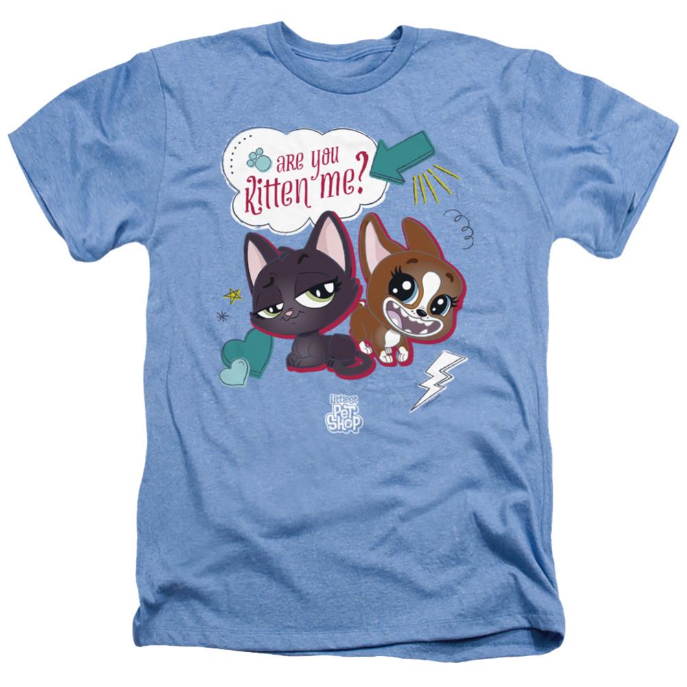 Littlest Pet Shop Are You Kitten Me Men's 30/1 Heather 60 40 Poly Short-Sleeve T-Shirt