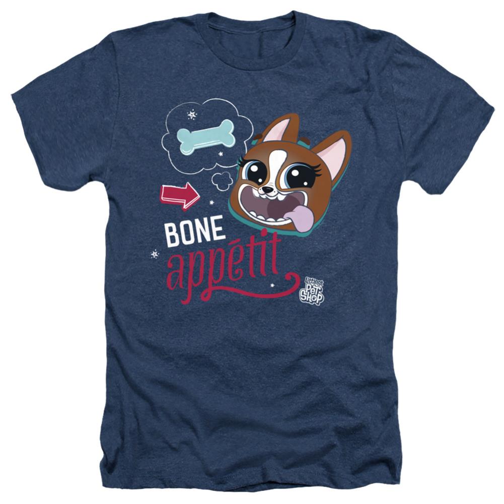 Littlest Pet Shop Bone Appetit Men's 30/1 Heather 60 40 Poly Short-Sleeve T-Shirt