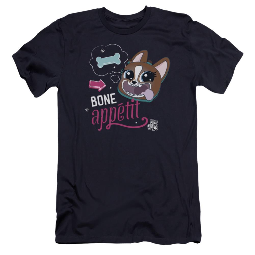 Littlest Pet Shop Bone Appetit Men's Ultra-Soft 30/1 Cotton Slim Short-Sleeve T-Shirt