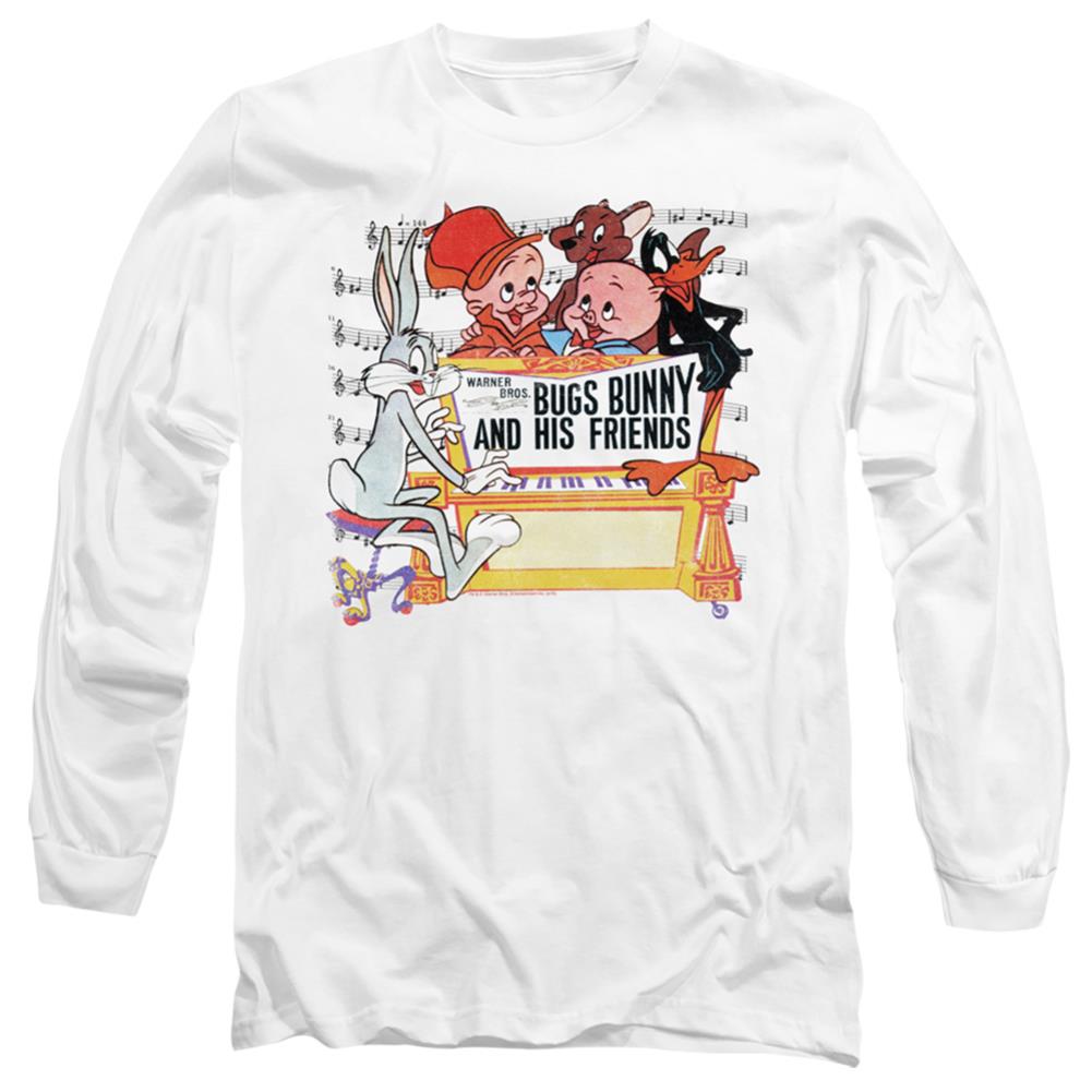 Looney Tunes Bugs And Friends Men's 18/1 Cotton Long-Sleeve T-Shirt