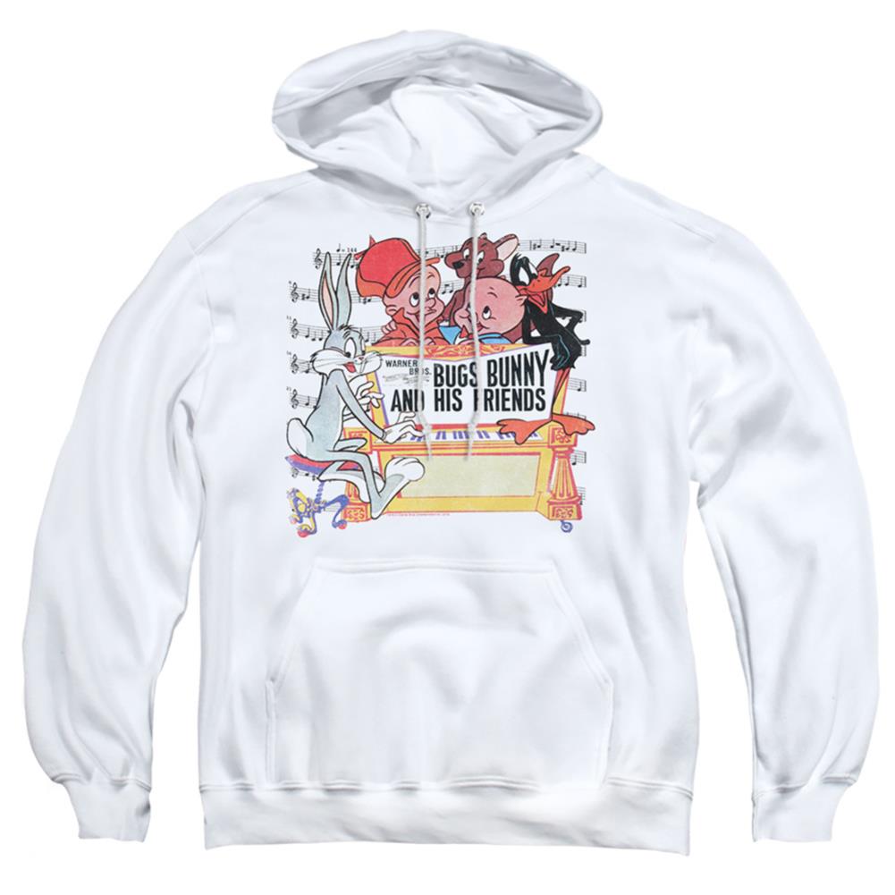 Looney Tunes Bugs And Friends Men's Pull-Over 75 25 Poly Hoodie
