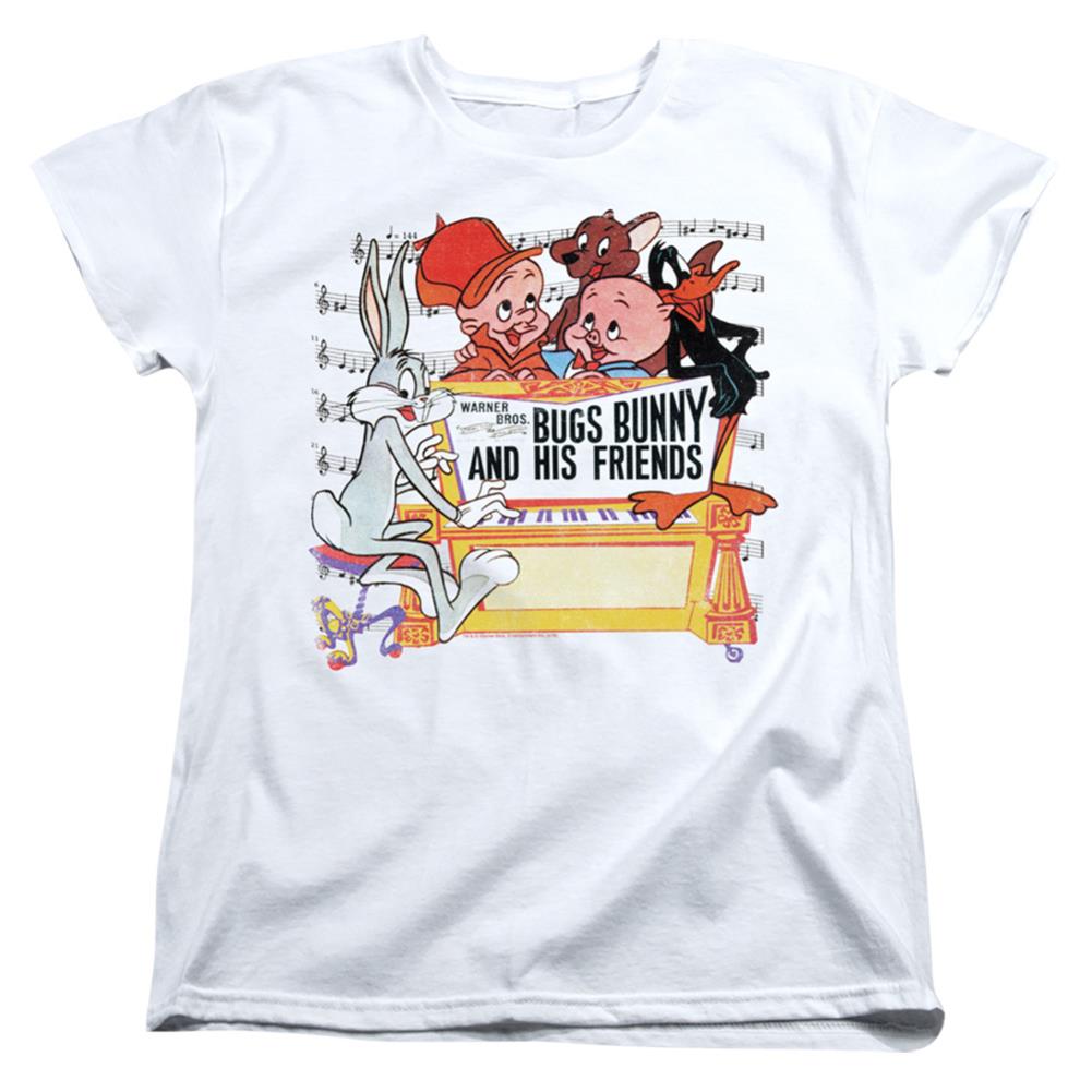 Looney Tunes Bugs And Friends Women's 18/1 Cotton Short-Sleeve T-Shirt
