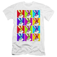 Looney Tunes Bugs Tiles Men's Ultra-Soft 30/1 Cotton Slim Short-Sleeve T-Shirt