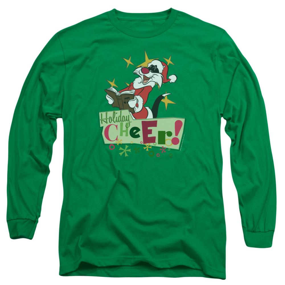 Looney Tunes Cheer Sylvester Men's 18/1 Cotton Long-Sleeve T-Shirt