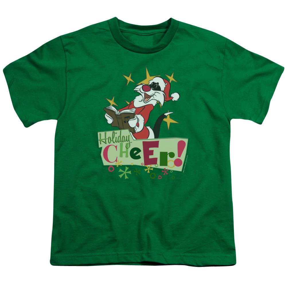 Looney Tunes Cheer Sylvester Youth 18/1 100% Cotton Short-Sleeve T-Shirt
