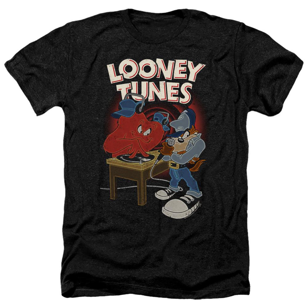 Looney Tunes DJ Looney Tunes Men's 30/1 Heather 60 40 Poly Short-Sleeve T-Shirt