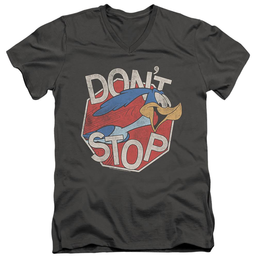 Looney Tunes Don't Stop Men's 30/1 Cotton Slim V-Neck T-Shirt