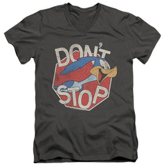Looney Tunes Don't Stop Men's 30/1 Cotton Slim V-Neck T-Shirt
