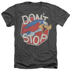 Looney Tunes Don't Stop Men's 30/1 Heather 60 40 Poly Short-Sleeve T-Shirt
