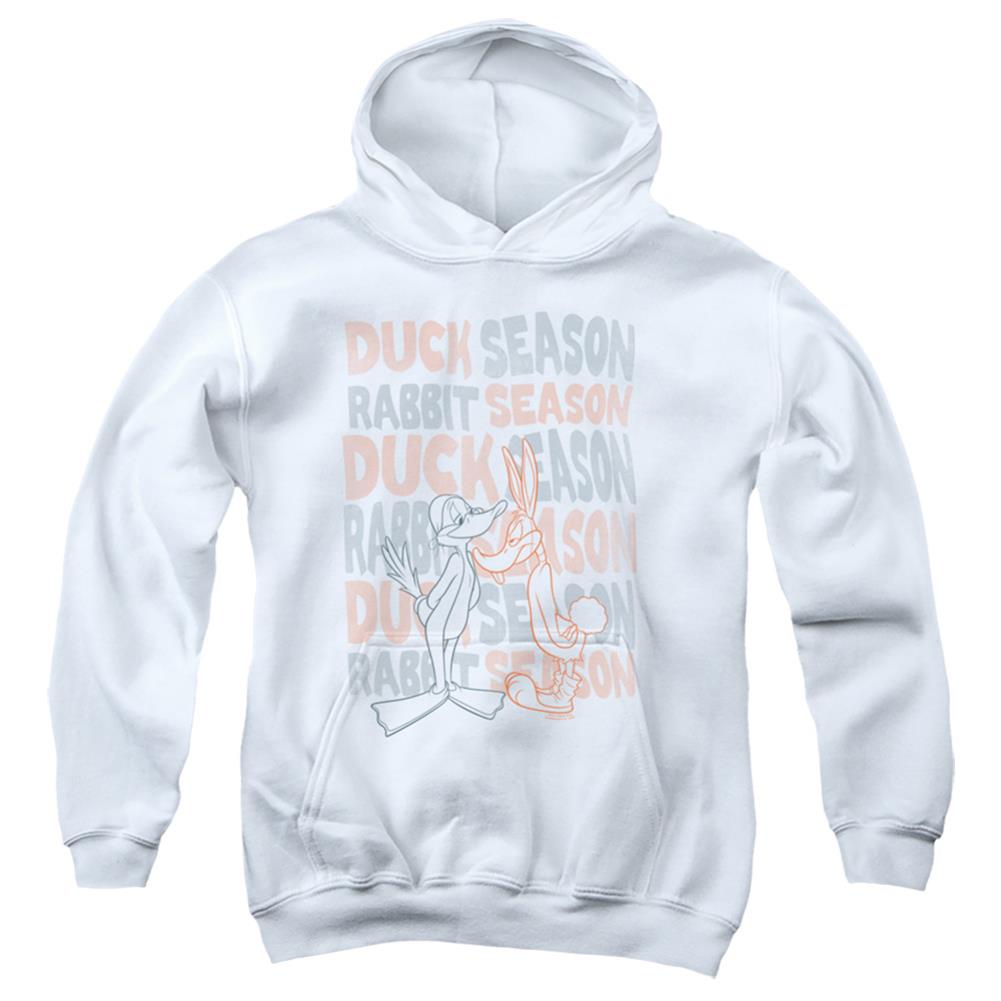 Looney Tunes Duck Season Rabbit Season Youth Cotton Poly Pull-Over Hoodie