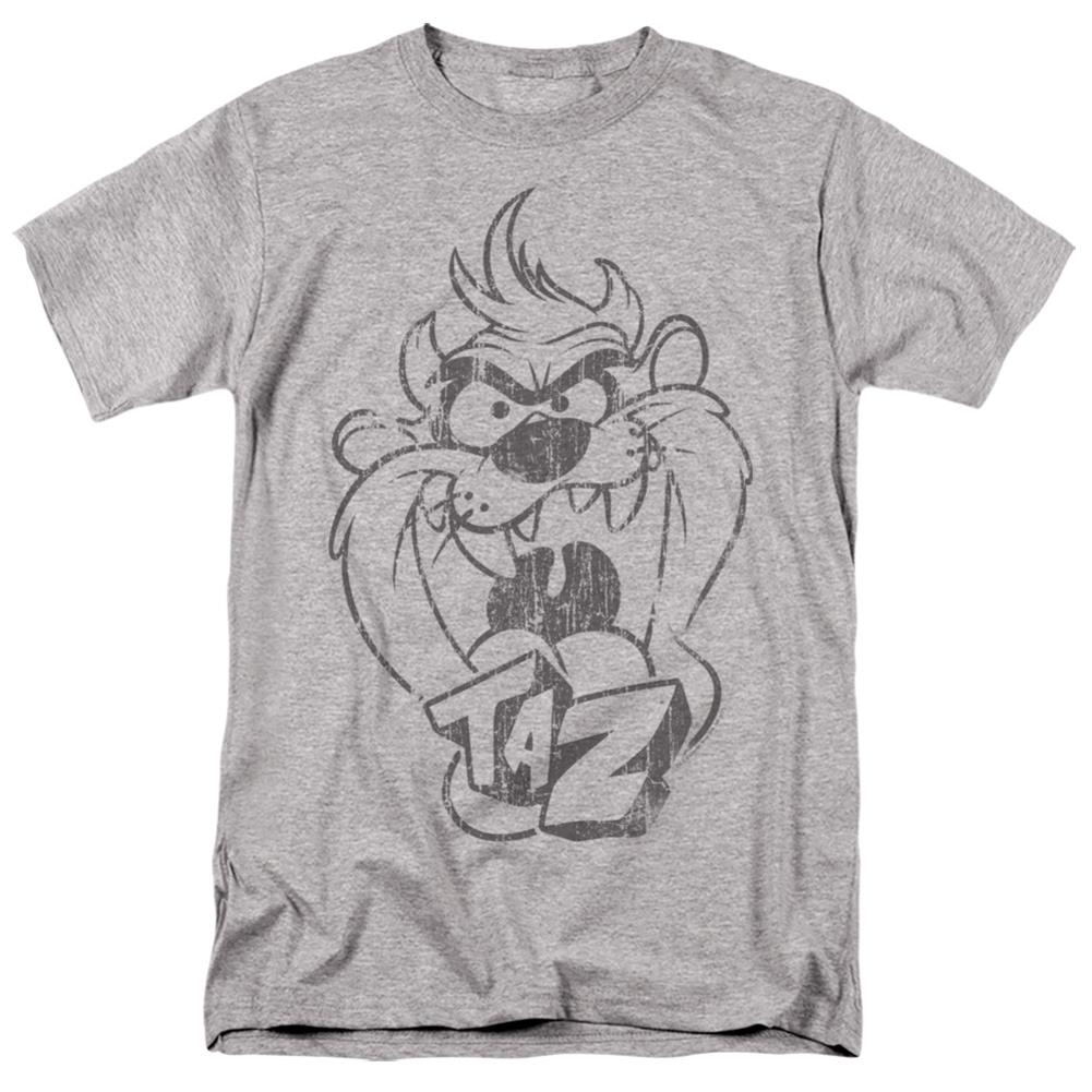 Looney Tunes Faded Taz Men's 18/1 Cotton Short-Sleeve T-Shirt