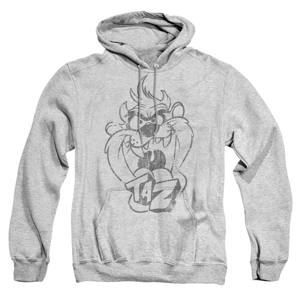 Looney Tunes Faded Taz Men's Pull-Over 75 25 Poly Hoodie