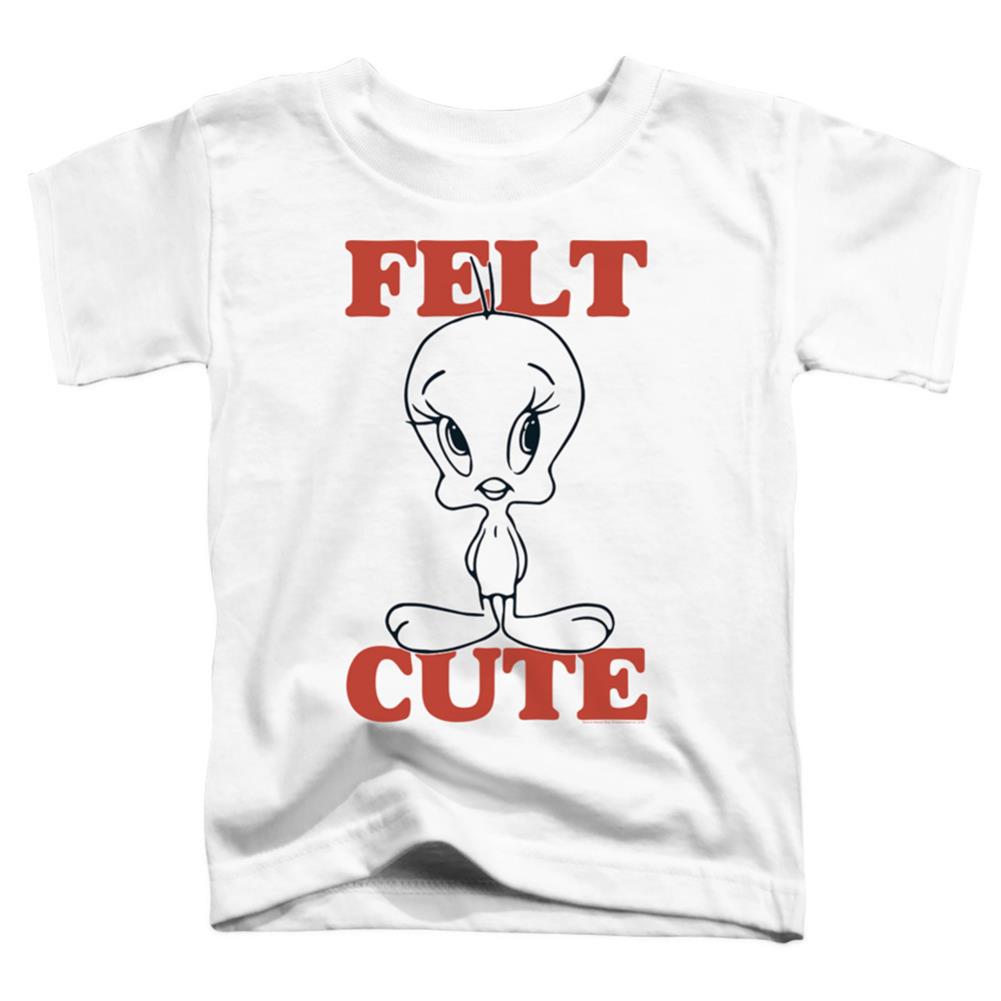 Looney Tunes Felt Cute Toddler 18/1 Cotton Short-Sleeve T-Shirt