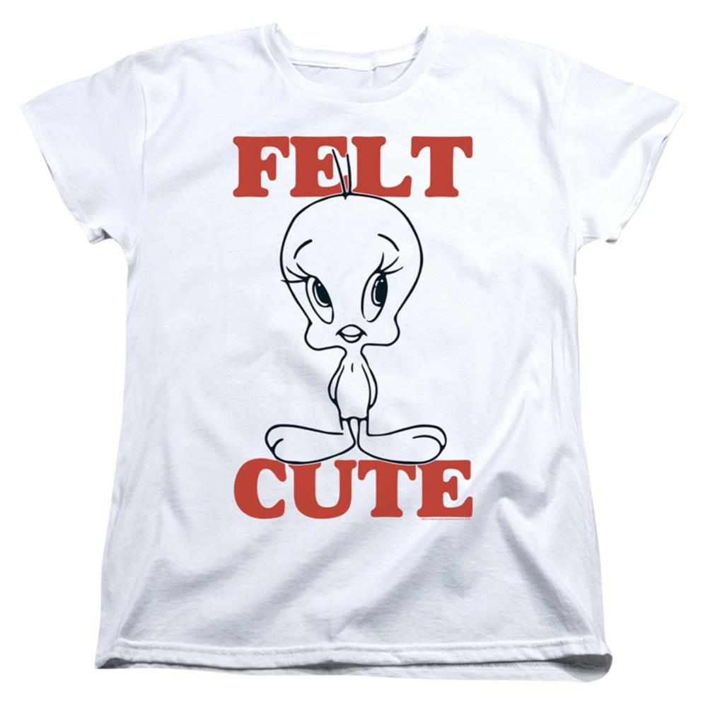 Looney Tunes Felt Cute Women's 18/1 Cotton Short-Sleeve T-Shirt