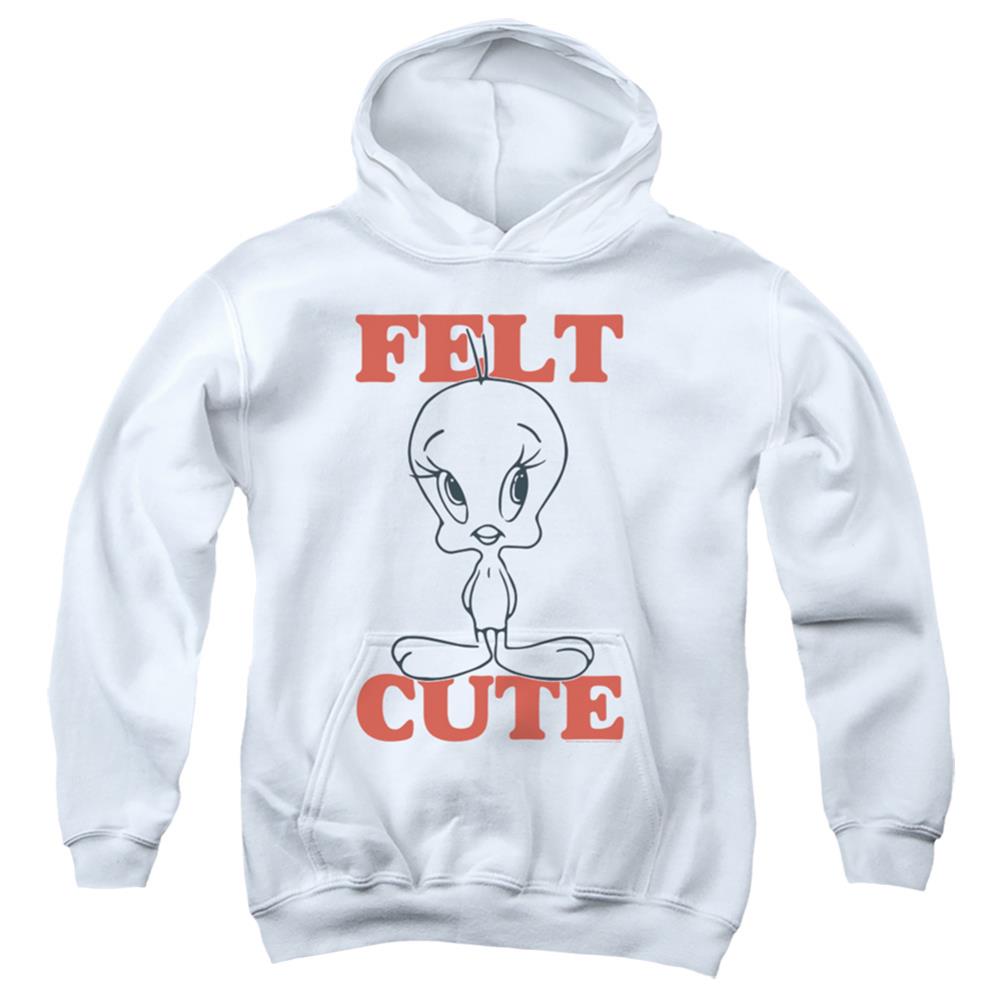 Looney Tunes Felt Cute Youth Cotton Poly Pull-Over Hoodie