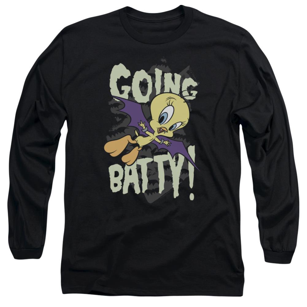 Looney Tunes Going Batty Men's 18/1 Cotton Long-Sleeve T-Shirt
