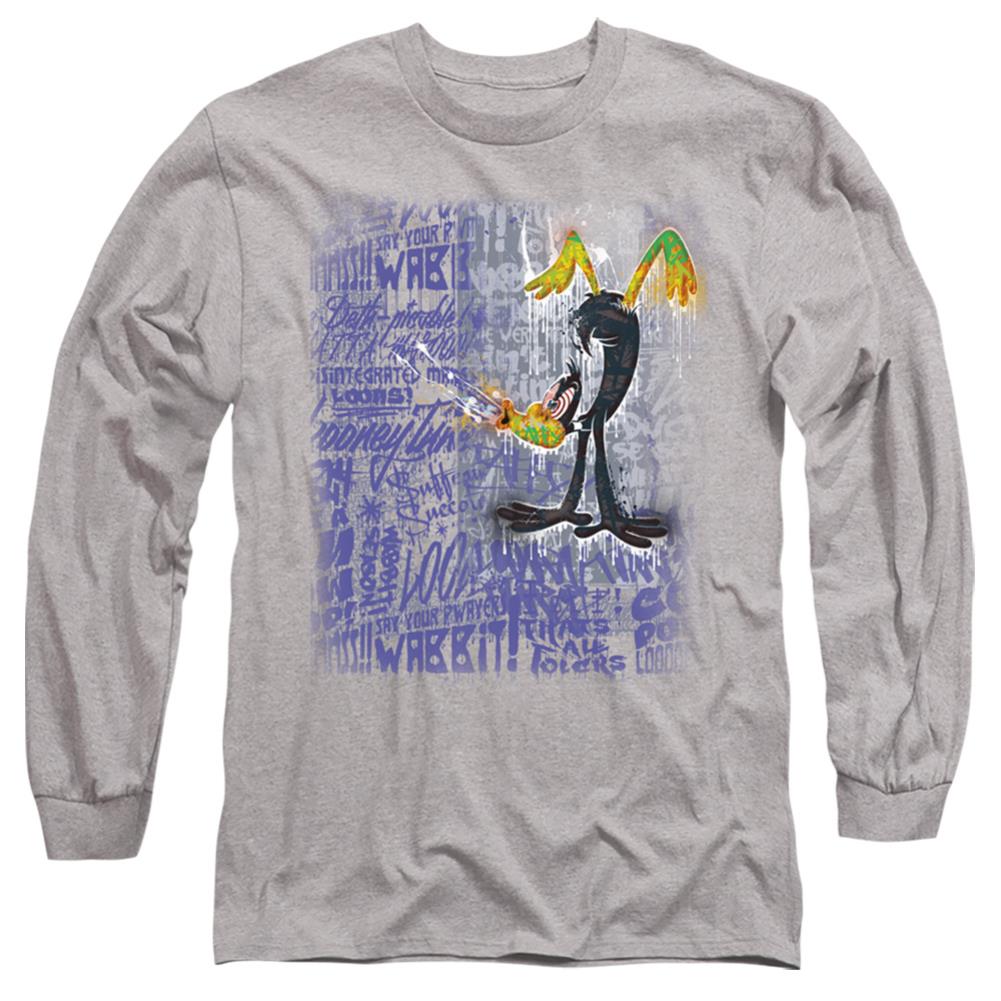 Looney Tunes Graffiti Duck Men's 18/1 Cotton Long-Sleeve T-Shirt