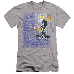 Looney Tunes Graffiti Duck Men's Ultra-Soft 30/1 Cotton Slim Short-Sleeve T-Shirt