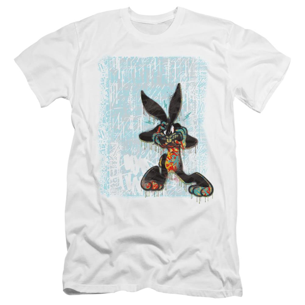 Looney Tunes Graffiti Rabbit Men's Ultra-Soft 30/1 Cotton Slim Short-Sleeve T-Shirt