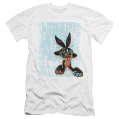 Looney Tunes Graffiti Rabbit Men's Ultra-Soft 30/1 Cotton Slim Short-Sleeve T-Shirt