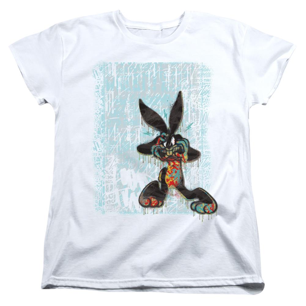 Looney Tunes Graffiti Rabbit Women's 18/1 Cotton Short-Sleeve T-Shirt