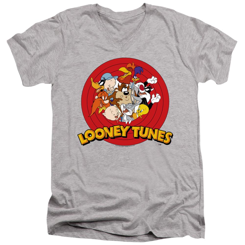Looney Tunes Group Men's 30/1 Cotton Slim V-Neck T-Shirt