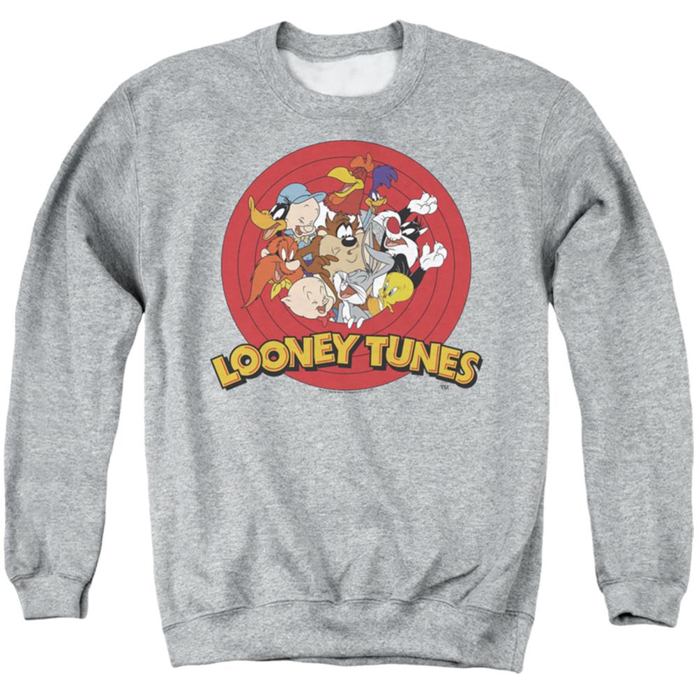 Looney Tunes Group Men's Crewneck 50 50 Poly Long-Sleeve T-Shirt