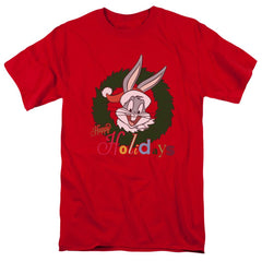 Looney Tunes Holiday Bunny Men's 18/1 Cotton Short-Sleeve T-Shirt