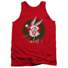 Looney Tunes Holiday Bunny Men's 18/1 Cotton Tank Top