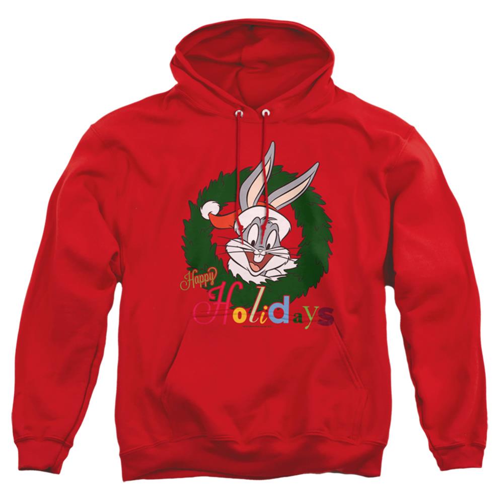 Looney Tunes Holiday Bunny Men's Pull-Over 75 25 Poly Hoodie