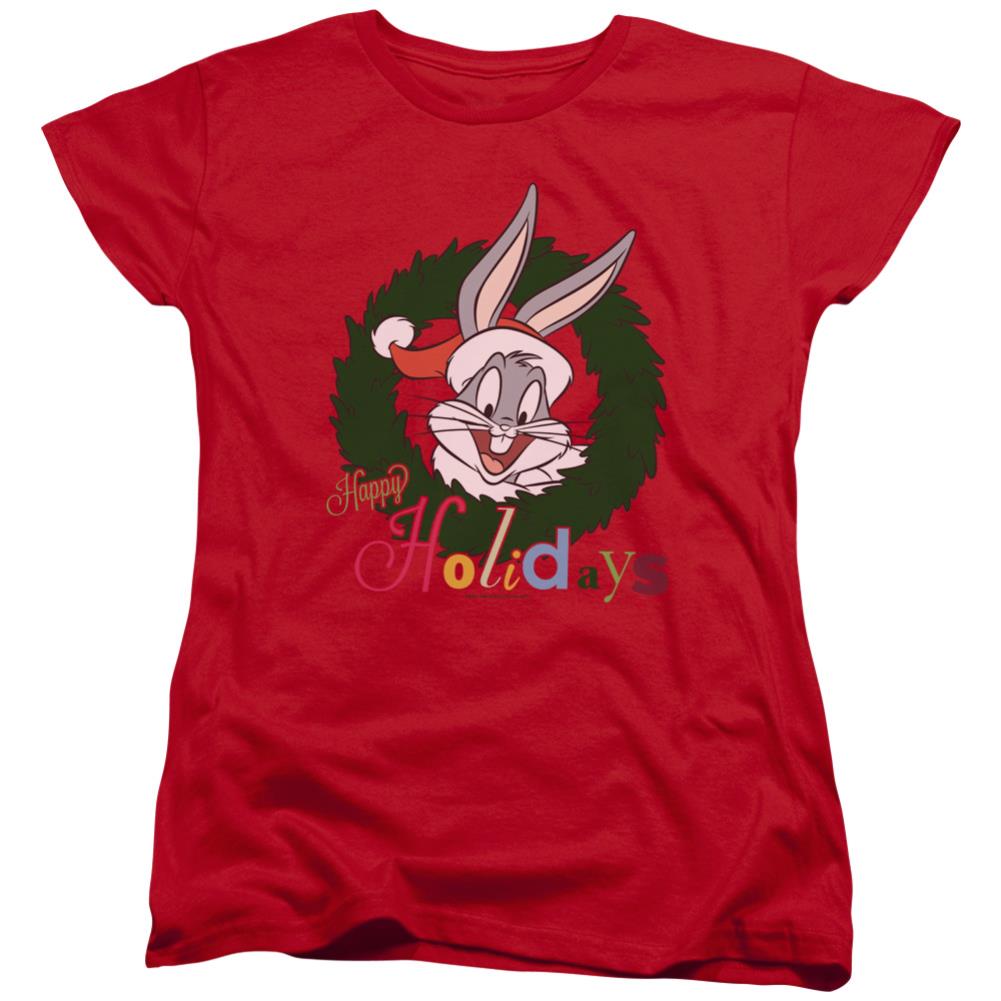 Looney Tunes Holiday Bunny Women's 18/1 Cotton Short-Sleeve T-Shirt