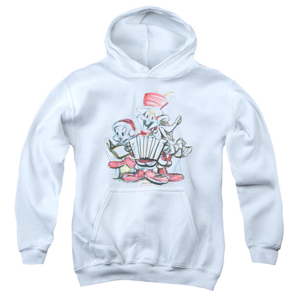 Looney Tunes Holiday Sketch Youth Cotton Poly Pull-Over Hoodie