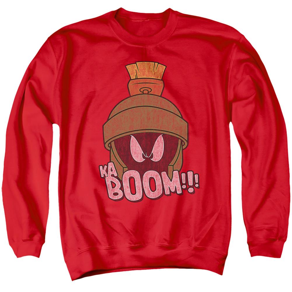 Looney Tunes Kaboom Men's Crewneck 50 50 Poly Long-Sleeve T-Shirt