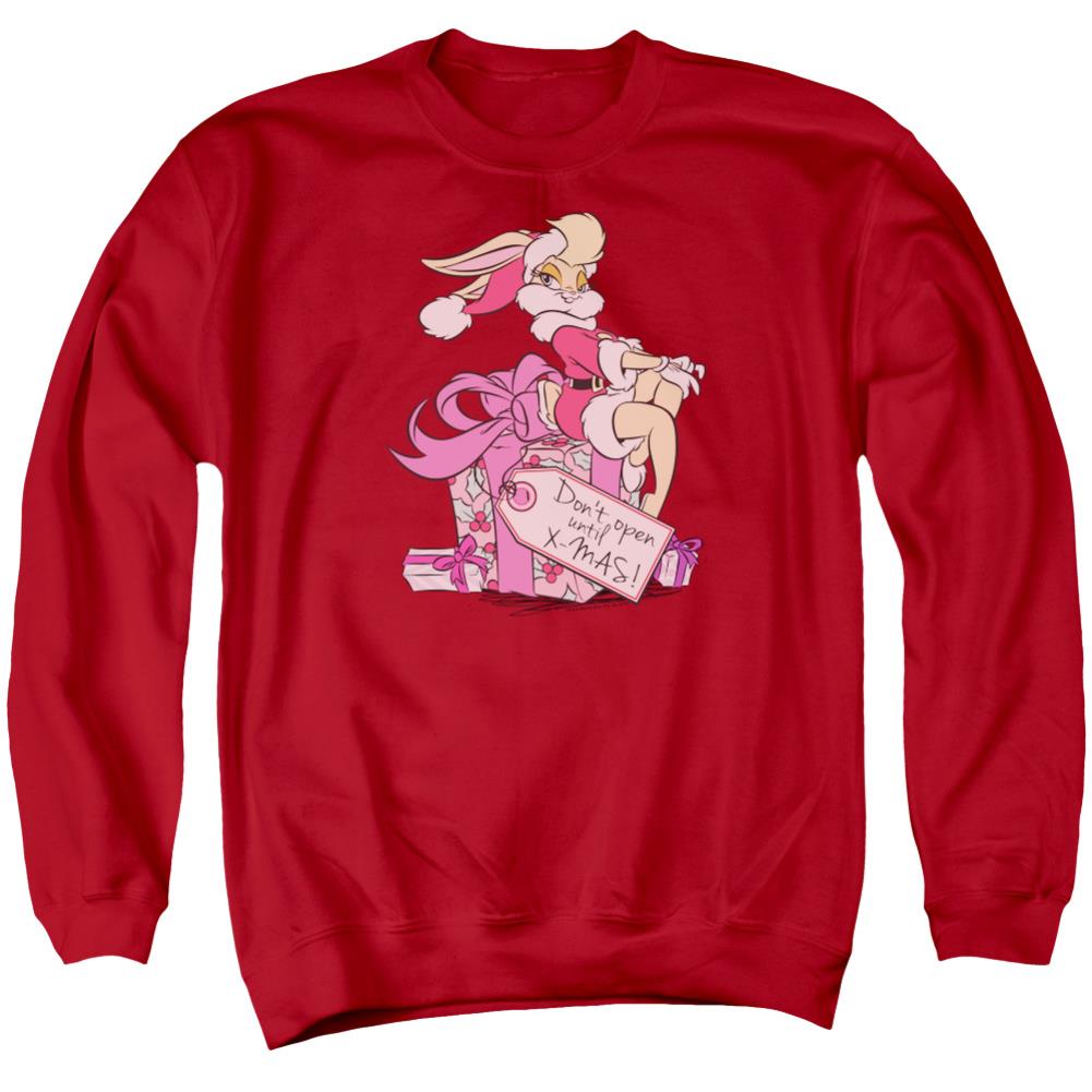Looney Tunes Lola Present Men's Crewneck 50 50 Poly Long-Sleeve T-Shirt
