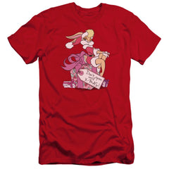 Looney Tunes Lola Present Men's Ultra-Soft 30/1 Cotton Slim Short-Sleeve T-Shirt