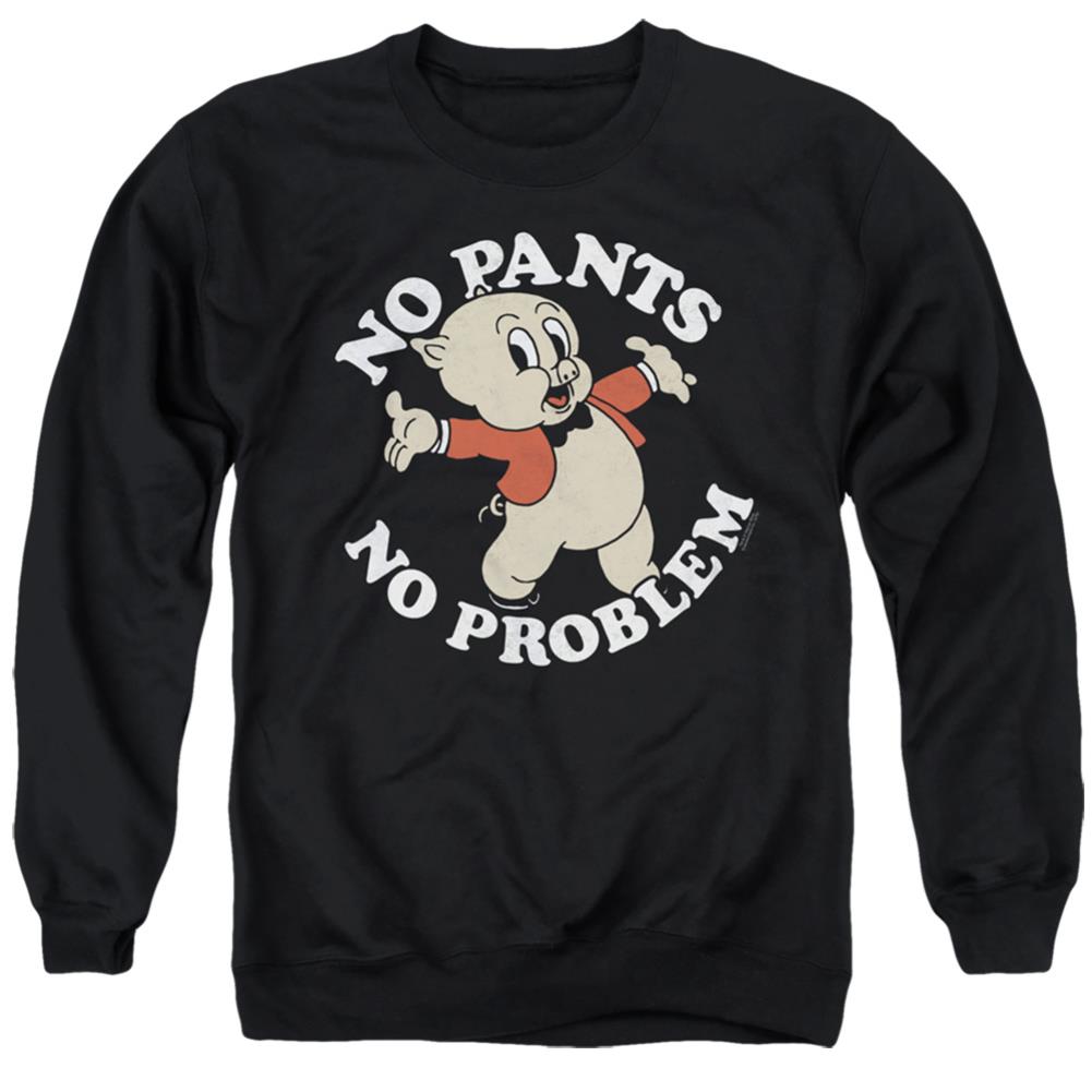 Looney Tunes No Pants Men's Crewneck 50 50 Poly Long-Sleeve T-Shirt