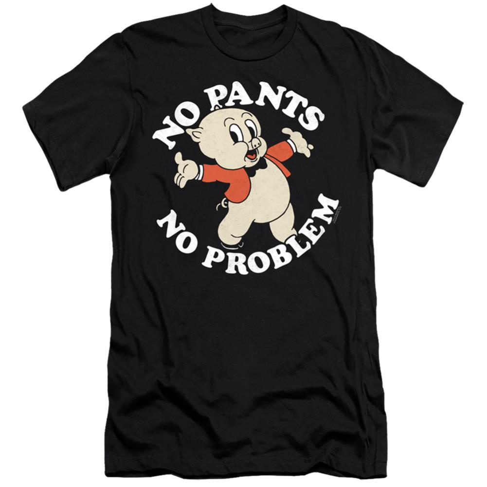 Looney Tunes No Pants Men's Ultra-Soft 30/1 Cotton Slim Short-Sleeve T-Shirt