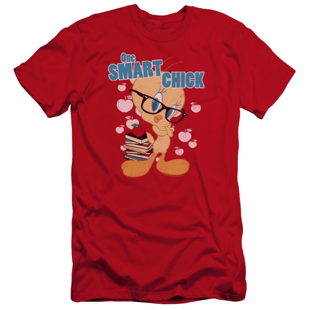 Looney Tunes One Smart Chick Men's Ultra-Soft 30/1 Cotton Slim Short-Sleeve T-Shirt