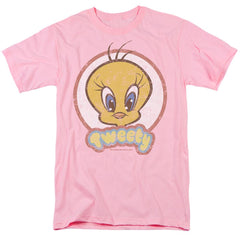 Looney Tunes Retro Tweety Men's 18/1 Cotton Short-Sleeve T-Shirt