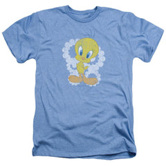 Looney Tunes Retro Tweety Men's 30/1 Heather 60 40 Poly Short-Sleeve T-Shirt