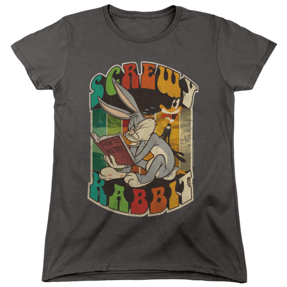 Looney Tunes Screwy Rabbit Women's 18/1 Cotton Short-Sleeve T-Shirt