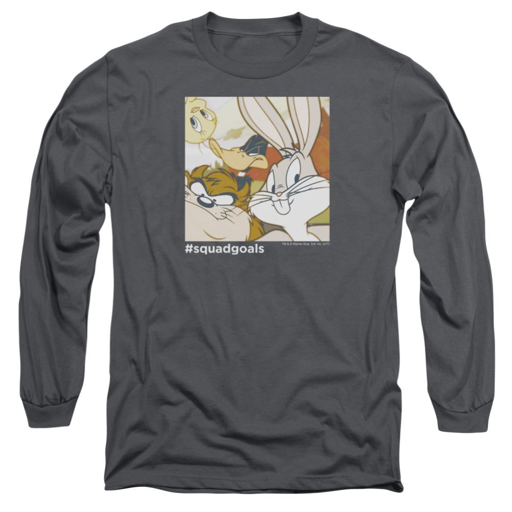 Looney Tunes Squad Goals Men's 18/1 Cotton Long-Sleeve T-Shirt