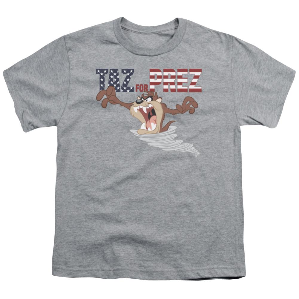 Looney Tunes Taz For Prez 3 Youth 18/1 100% Cotton Short-Sleeve T-Shirt