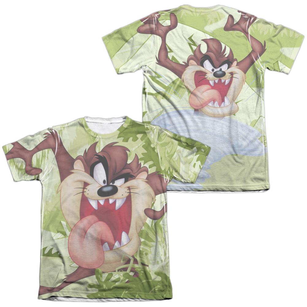 Looney Tunes Taz (Front/Back Print) Men's Regular Fit Poly Cotton Short-Sleeve T-Shirt