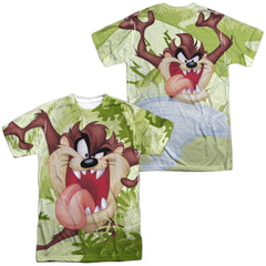 Looney Tunes Taz (Front/Back Print) Men's Regular Fit Polyester Short-Sleeve T-Shirt