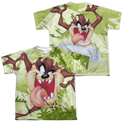 Looney Tunes Taz (Front/Back Print) Youth Regular Fit Poly Short-Sleeve T-Shirt