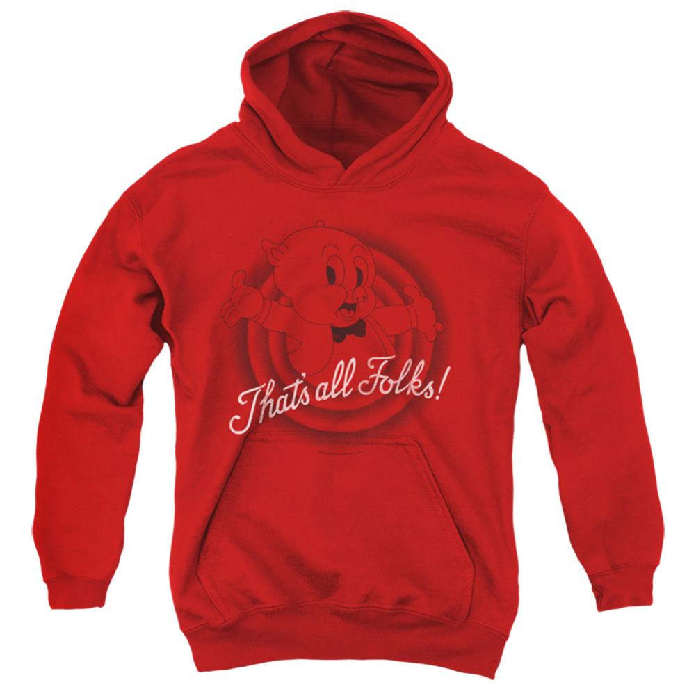 Looney Tunes That's All Folks Youth Cotton Poly Pull-Over Hoodie